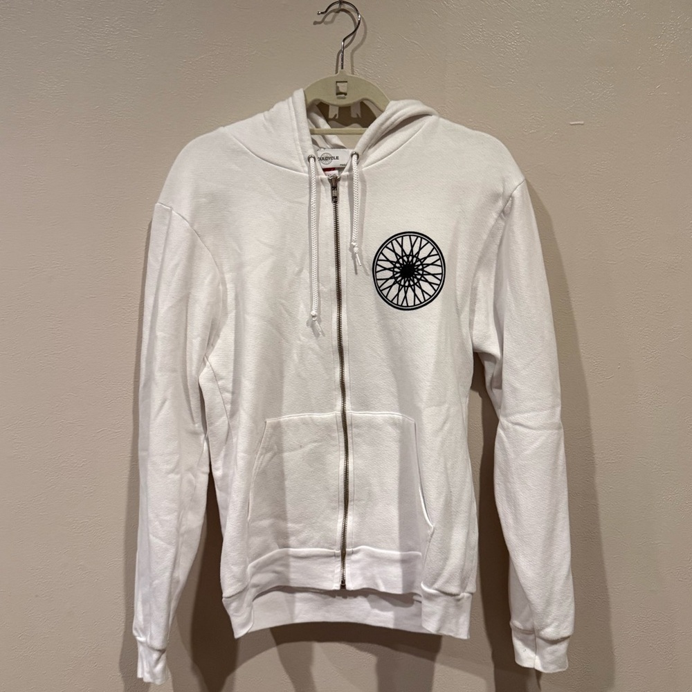 SoulCycle White Hoodie with Black Logo